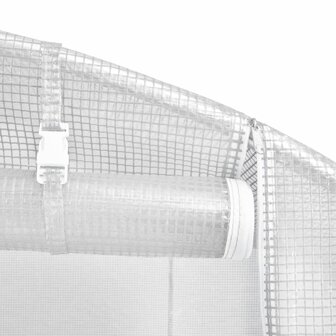 Tuinkas met stalen frame 20 m&sup2; 10x2x2 m wit 8