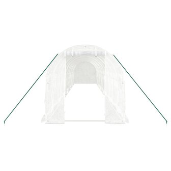 Tuinkas met stalen frame 24 m&sup2; 12x2x2 m wit 4