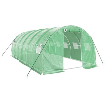 Tuinkas met stalen frame 18 m&sup2; 6x3x2 m groen 2