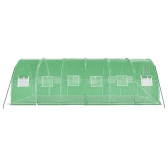 Tuinkas met stalen frame 18 m&sup2; 6x3x2 m groen 5