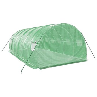 Tuinkas met stalen frame 18 m&sup2; 6x3x2 m groen 6