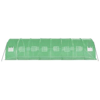 Tuinkas met stalen frame 24 m&sup2; 8x3x2 m groen 5