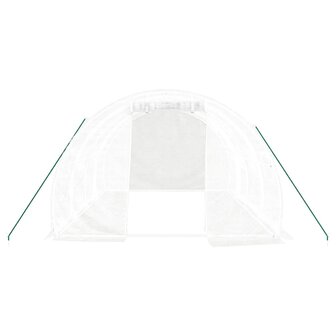 Tuinkas met stalen frame 12 m&sup2; 4x3x2 m wit 4