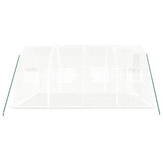 Tuinkas met stalen frame 12 m&sup2; 4x3x2 m wit 5
