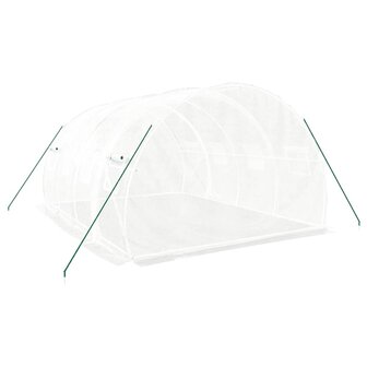 Tuinkas met stalen frame 12 m&sup2; 4x3x2 m wit 6