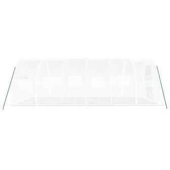 Tuinkas met stalen frame 18 m&sup2; 6x3x2 m wit 5