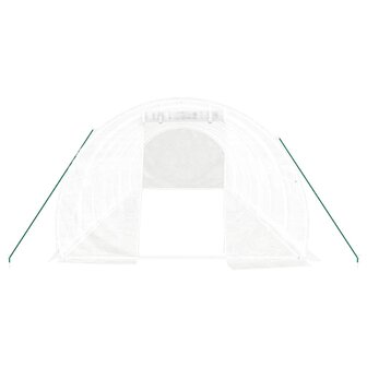 Tuinkas met stalen frame 24 m&sup2; 8x3x2 m wit 4