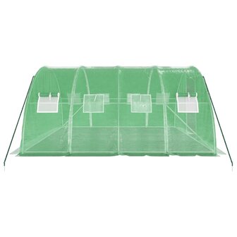 Tuinkas met stalen frame 16 m&sup2; 4x4x2 m groen 5