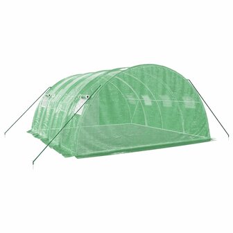 Tuinkas met stalen frame 16 m&sup2; 4x4x2 m groen 6