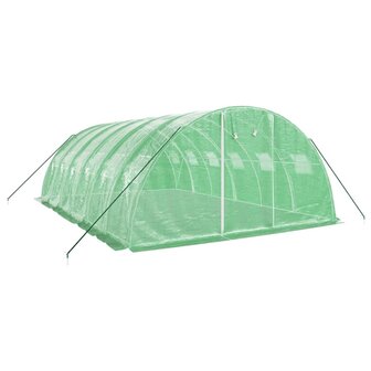Tuinkas met stalen frame 24 m&sup2; 6x4x2 m groen 3