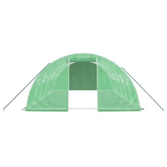Tuinkas met stalen frame 24 m&sup2; 6x4x2 m groen 4