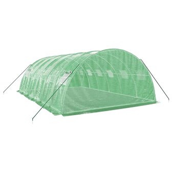Tuinkas met stalen frame 24 m&sup2; 6x4x2 m groen 6