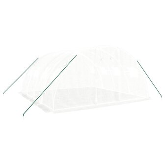 Tuinkas met stalen frame 16 m&sup2; 4x4x2 m wit 3
