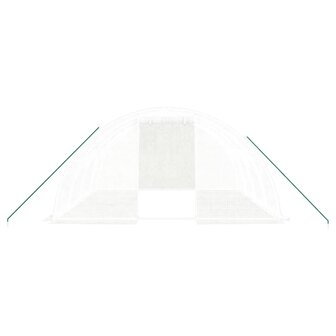 Tuinkas met stalen frame 16 m&sup2; 4x4x2 m wit 4