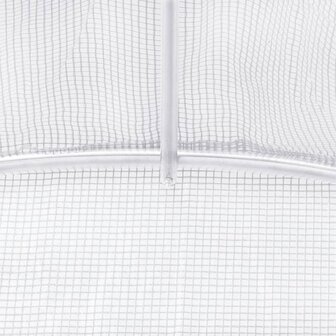 Tuinkas met stalen frame 16 m&sup2; 4x4x2 m wit 9