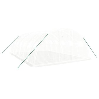 Tuinkas met stalen frame 24 m&sup2; 6x4x2 m wit 3