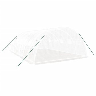 Tuinkas met stalen frame 24 m&sup2; 6x4x2 m wit 6