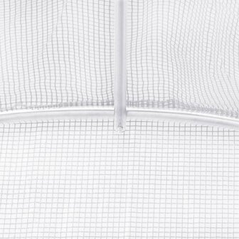 Tuinkas met stalen frame 24 m&sup2; 6x4x2 m wit 9