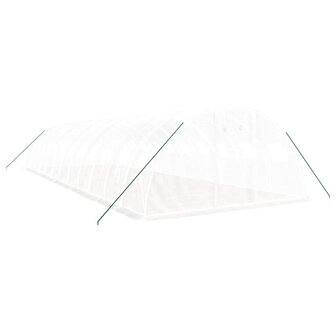 Tuinkas met stalen frame 48 m&sup2; 12x4x2 m wit 3