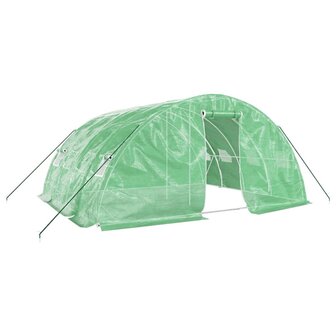 Tuinkas met stalen frame 20 m&sup2; 5x4x2,3 m groen 2