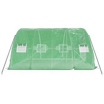 Tuinkas met stalen frame 20 m&sup2; 5x4x2,3 m groen 5