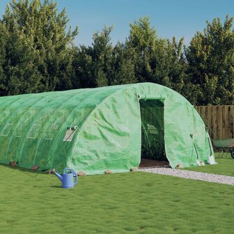 Tuinkas met stalen frame 30 m&sup2; 6x5x2,3 m groen 1