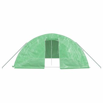 Tuinkas met stalen frame 30 m&sup2; 6x5x2,3 m groen 4