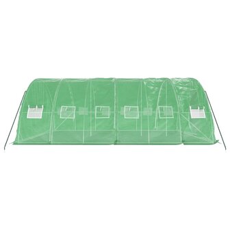 Tuinkas met stalen frame 30 m&sup2; 6x5x2,3 m groen 5