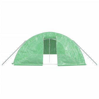 Tuinkas met stalen frame 40 m&sup2; 8x5x2,3 m groen 4