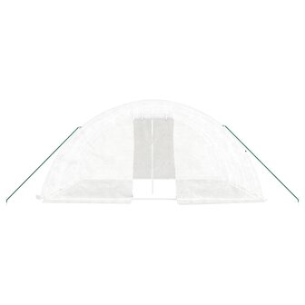 Tuinkas met stalen frame 20 m&sup2; 5x4x2,3 m wit 4