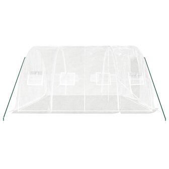 Tuinkas met stalen frame 20 m&sup2; 5x4x2,3 m wit 5