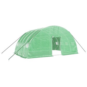 Tuinkas met stalen frame 24 m&sup2; 6x4x2,85 m groen 2