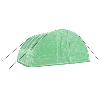 Tuinkas met stalen frame 24 m&sup2; 6x4x2,85 m groen 3