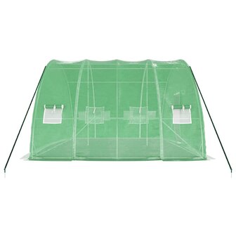 Tuinkas met stalen frame 24 m&sup2; 6x4x2,85 m groen 5