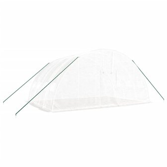 Tuinkas met stalen frame 24 m&sup2; 6x4x2,85 m wit 3