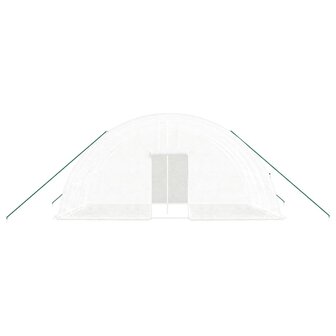 Tuinkas met stalen frame 24 m&sup2; 6x4x2,85 m wit 4