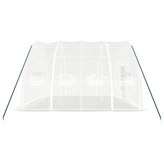 Tuinkas met stalen frame 24 m&sup2; 6x4x2,85 m wit 5