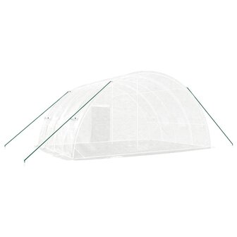 Tuinkas met stalen frame 24 m&sup2; 6x4x2,85 m wit 6