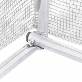 Tuinkas met stalen frame 24 m&sup2; 6x4x2,85 m wit 8