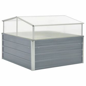 Tuinkas 100x100x85 cm gegalvaniseerd staal grijs  1