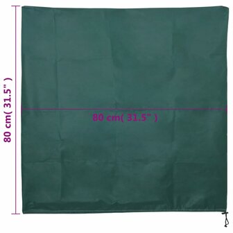 Plantenhoezen met trekkoord 8 st 70 g/m&sup2; 0,8x0,8 m 9