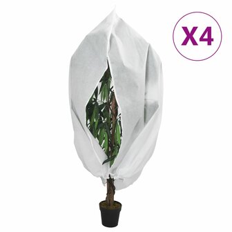 Plantenhoezen met ritssluiting 4 st 70 g/m&sup2; 3,93x3 m 1