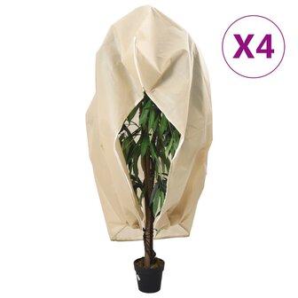 Plantenhoezen met ritssluiting 4 st 70 g/m&sup2; 3,93x3 m 1