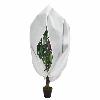 Plantenhoezen met ritssluiting 2 st 70 g/m&sup2; 1x1,55 m 2