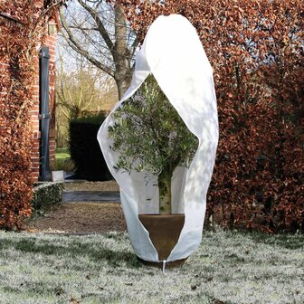Nature Winterhoes met rits 70 g/m&sup2; 2,5x2,5x3 m wit 4