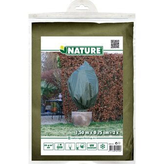 Nature Wintervliesdoekhoezen 2 st 50 g/m&sup2; 150x75 cm groen 4