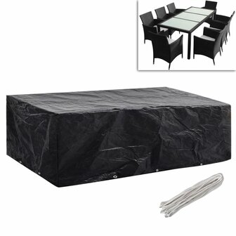 Tuinmeubelhoezen poly rattan 2 st 8-persoons 300x140 cm 2