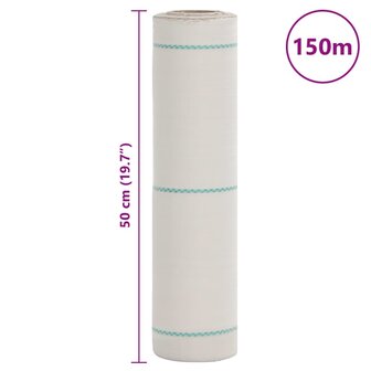 Worteldoek 0,5x150 m polypropeen wit 8