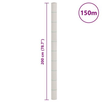 Worteldoek 2x150 m polypropeen wit 8