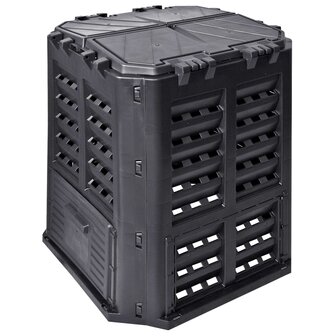 Compostbak 360 L 68,9x68,9x83,9 cm zwart 2
